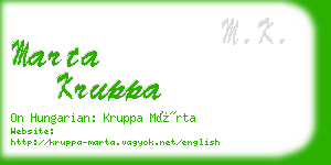 marta kruppa business card